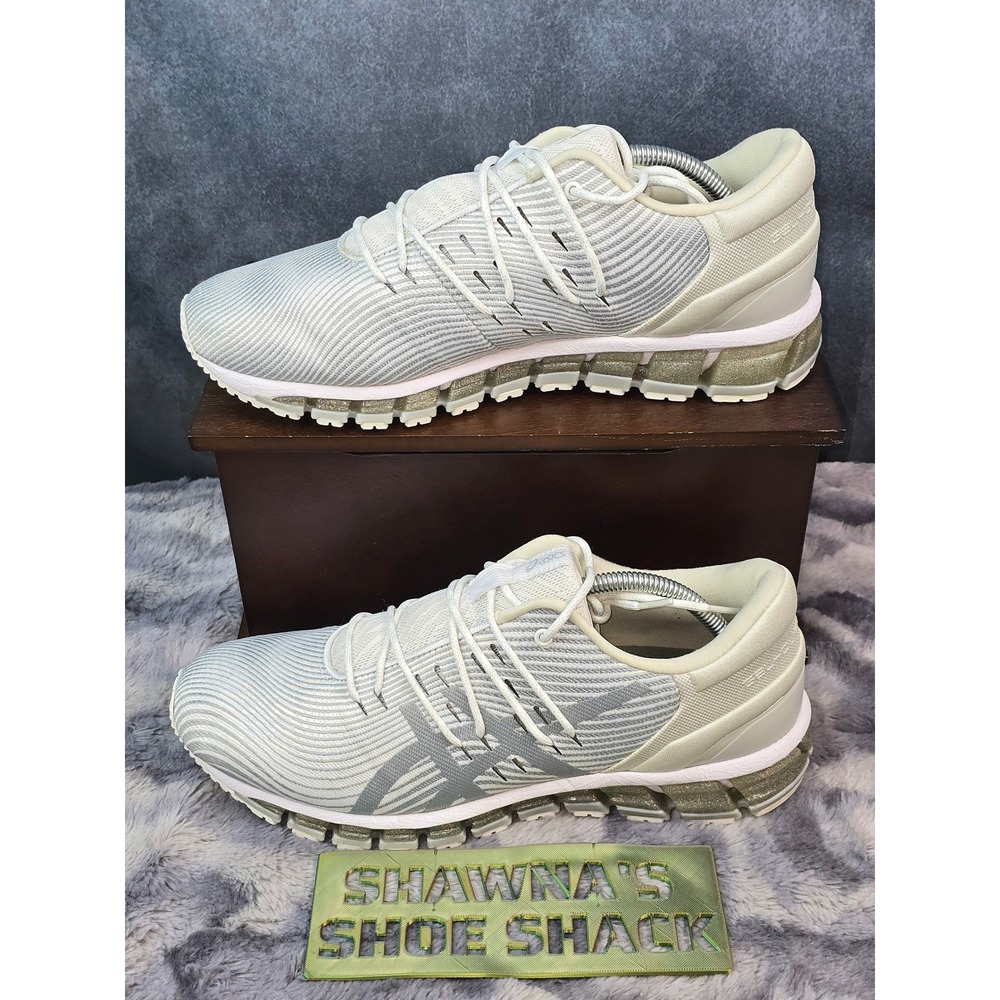 EUC Asics Gel-Quantum 360 4 White Silver Running Shoes Womens 11.5